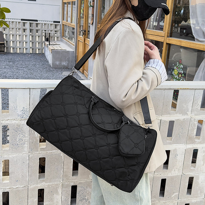 Quilted Multi-Purpose Travel Duffle Bag Bowlift