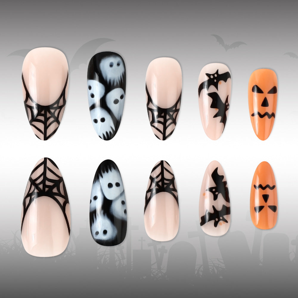 Halloween-Themed Gel Nail Art Bowlift