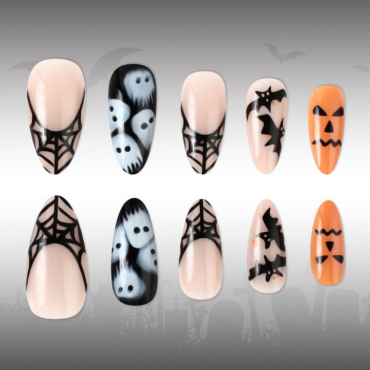 Halloween-Themed Gel Nail Art Bowlift