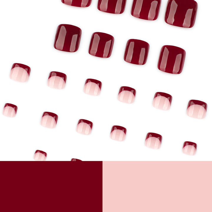 Artistic toenail design with elegant color gradient Bowlift