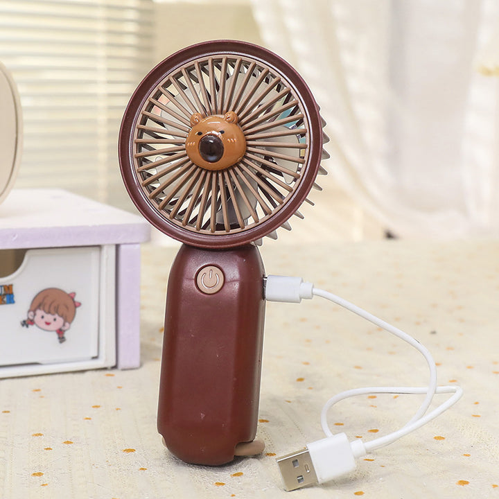 Women's Portable Hand Fan with Animal Design Bowlift