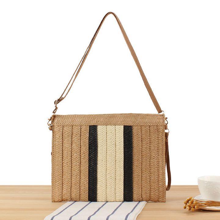 Elegant Shoulder Bag in Modern Striped Design Bowlift