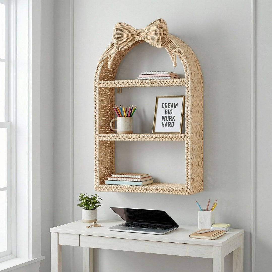 Basket shelf with bow motif Bowlift