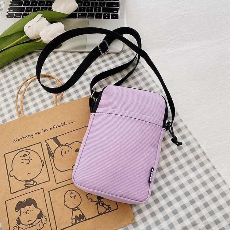 Corduroy Crossbody Phone Pouch Bag with Adjustable Strap Bowlift