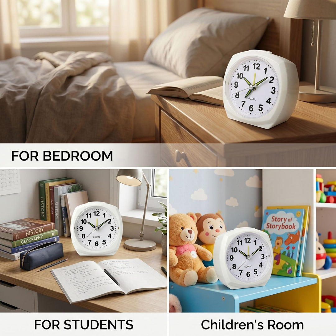 Analog alarm clock with night light and snooze function Bowlift