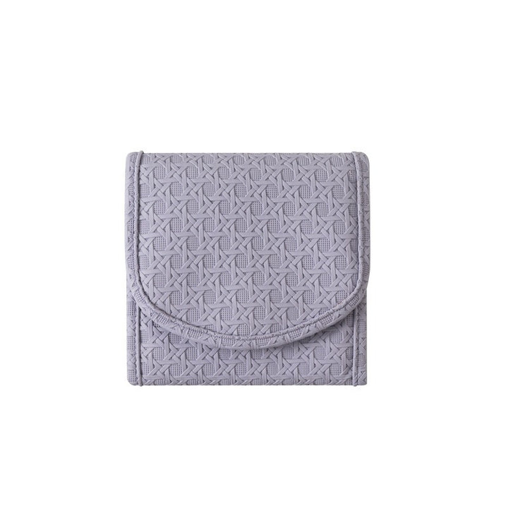 Quilted Foldable Travel Jewelry Organizer Roll with Zipper Pockets Bowlift
