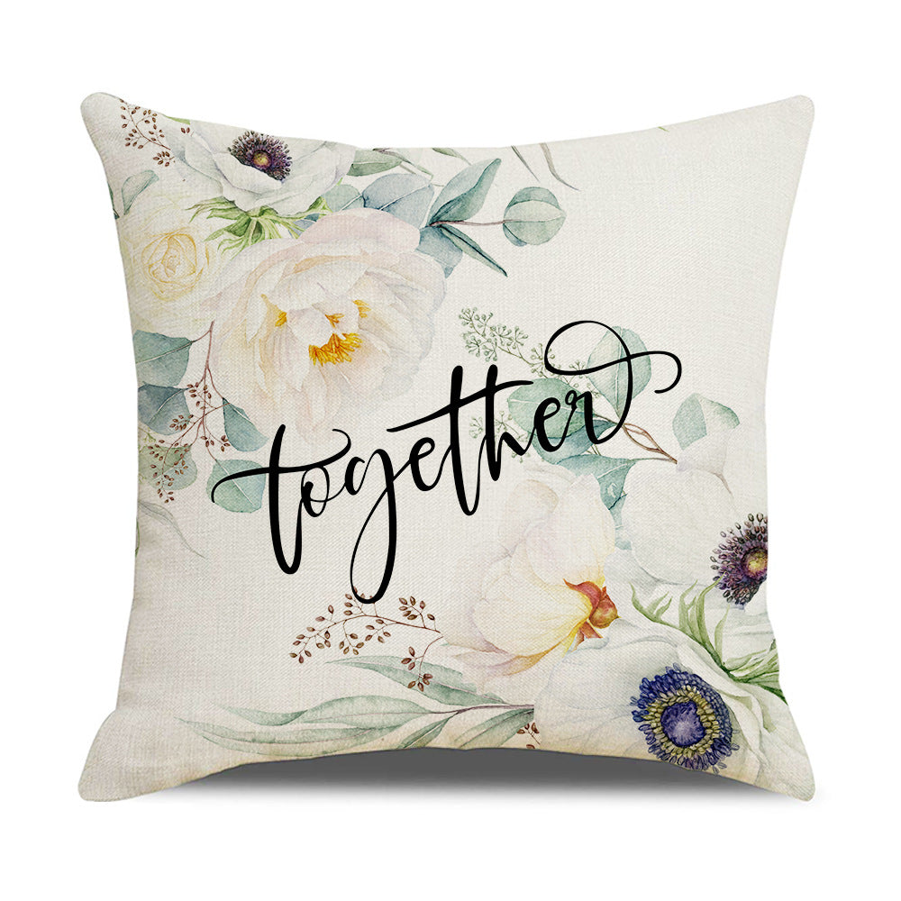 Women's Elegant Cushion Cover with Floral Designs Bowlift