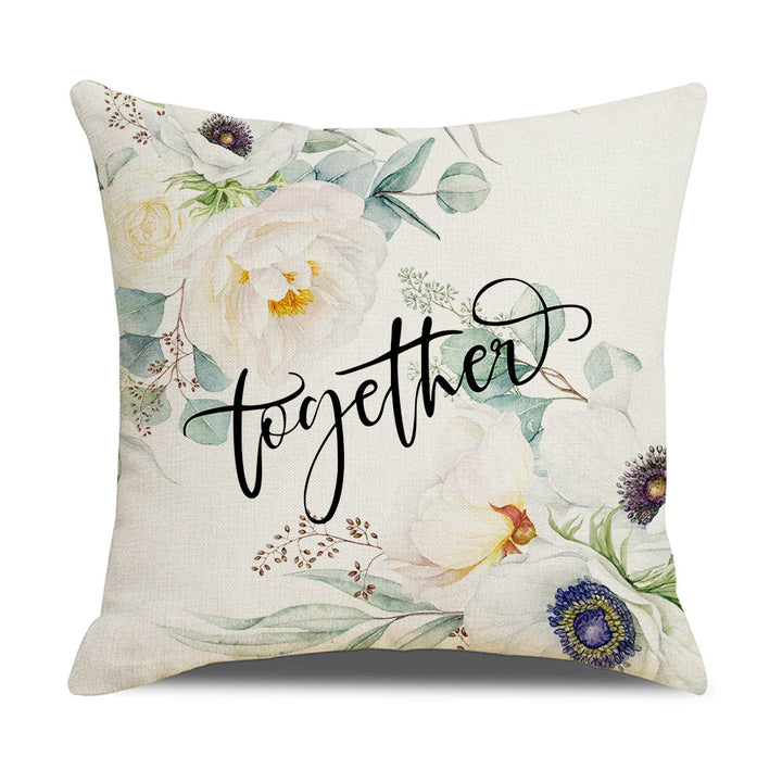 Women's Elegant Cushion Cover with Floral Designs Bowlift