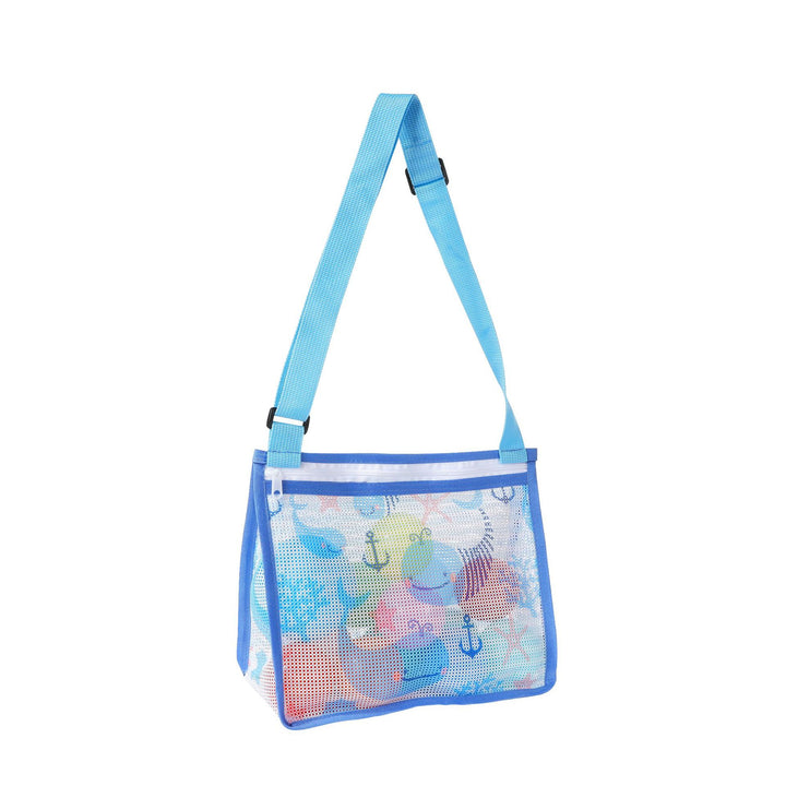 Mesh Beach Bag with Practical Zipper Bowlift