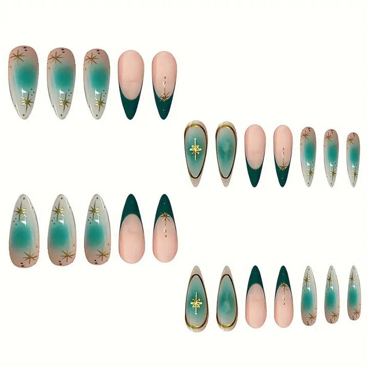 Elegant Stiletto Nail Art Extensions with Decorative Elements Bowlift