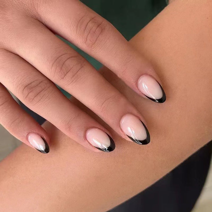 Acrylic nail set with elegant French tips and exciting ombre design Bowlift