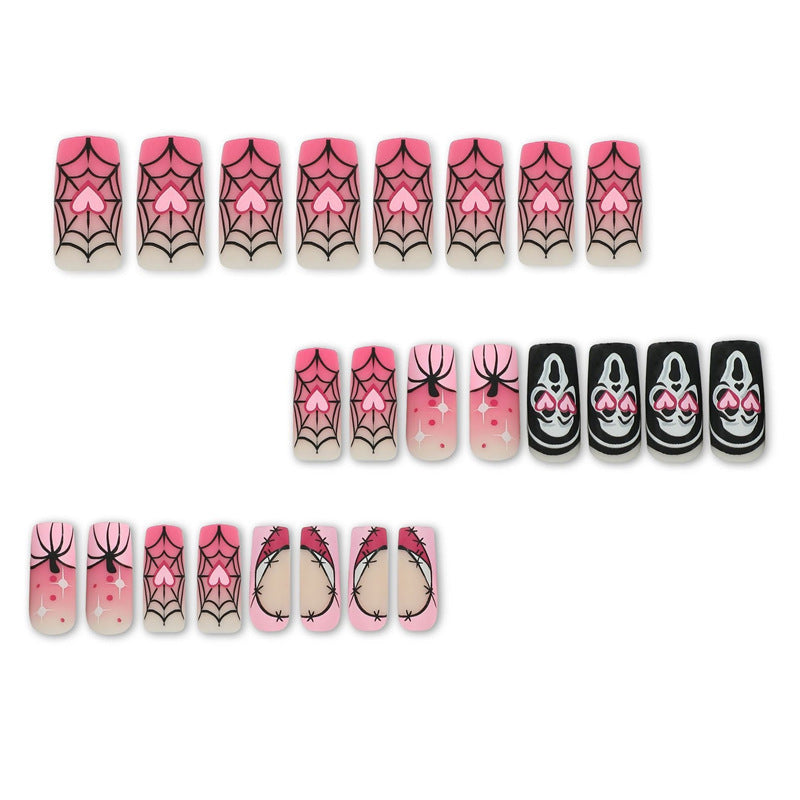 Artistic Halloween Themed Press-On Nail Extensions Bowlift