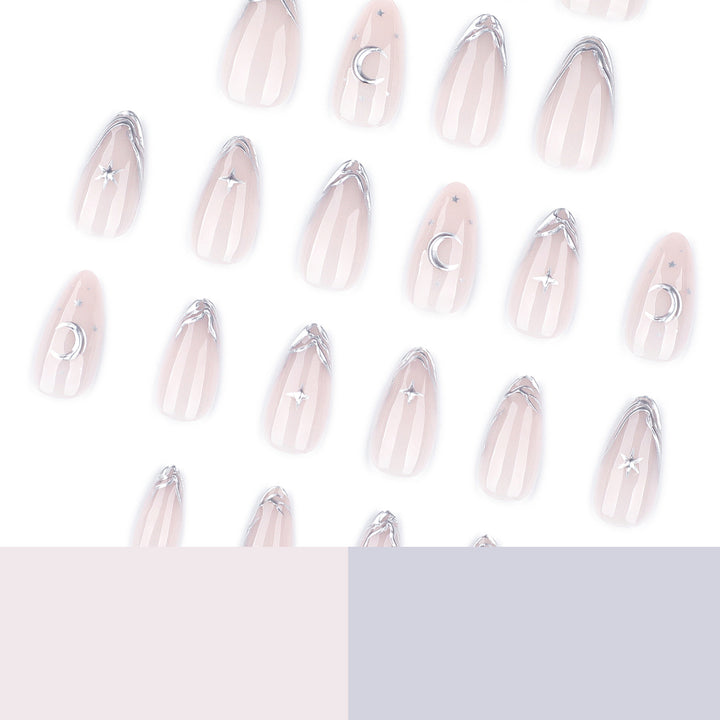 Elegant Nail Art with Moon and Star Designs Bowlift