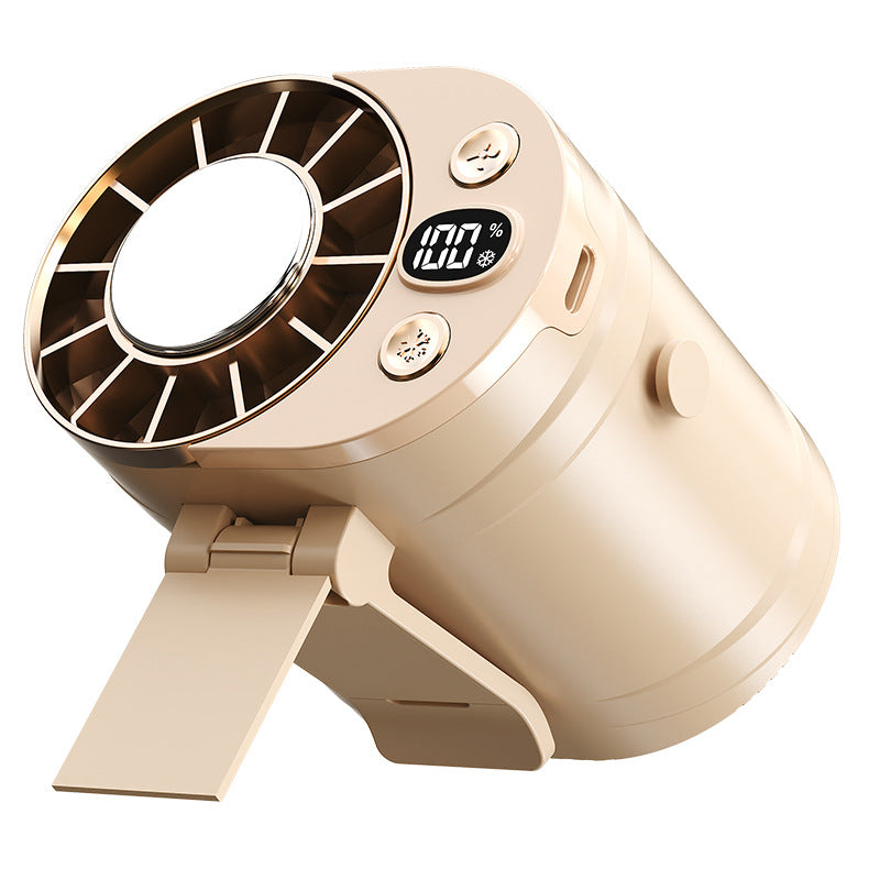 Women's compact table fan with multifunctional LCD display Bowlift
