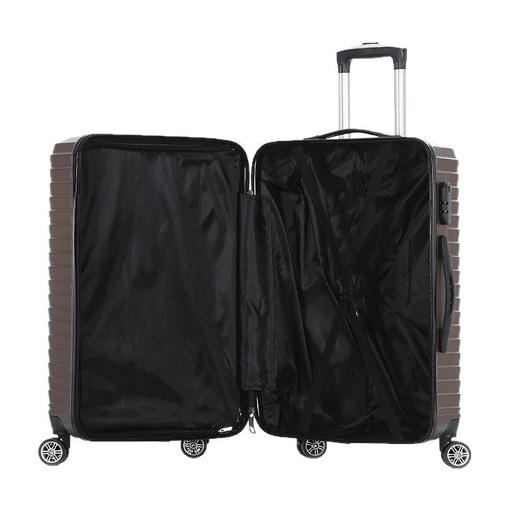 Unisex Chevron Patterned Hard Shell Travel Suitcase Bowlift