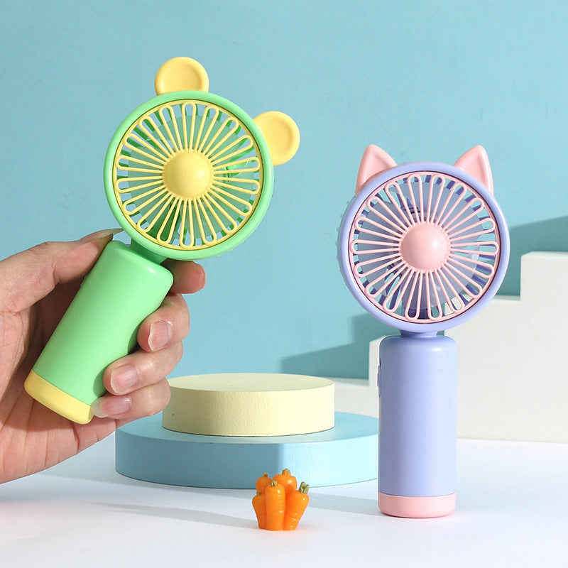 Women's portable hand fan with cute bunny ears design Bowlift