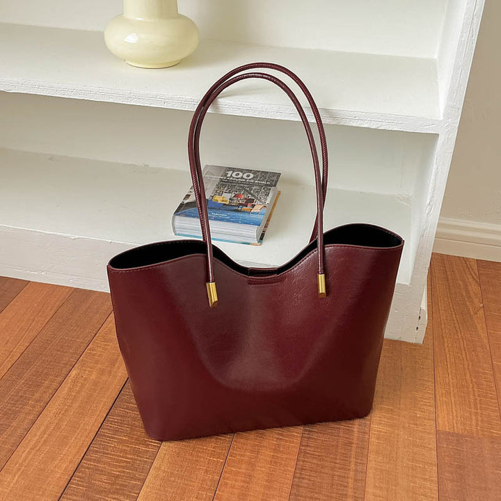WoElegant Faux Leather Tote Bag Bowlift