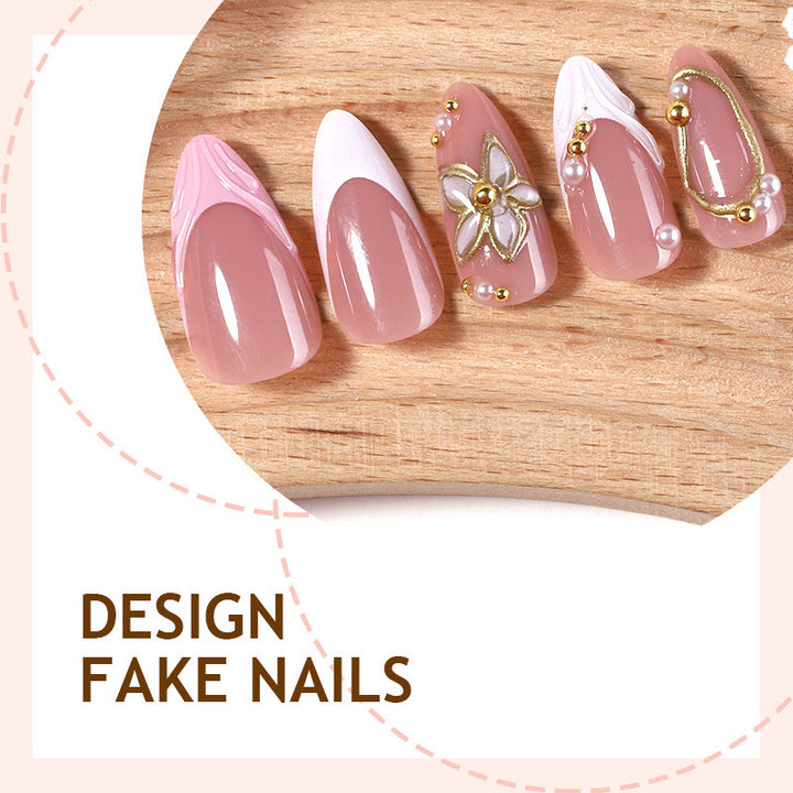 Artificial nail set with exquisite 3D embellishments Bowlift