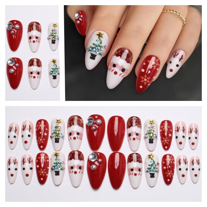 Creative artificial nails with Christmas motif Bowlift