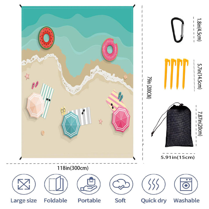 Extra-Large Portable Beach Mat Bowlift