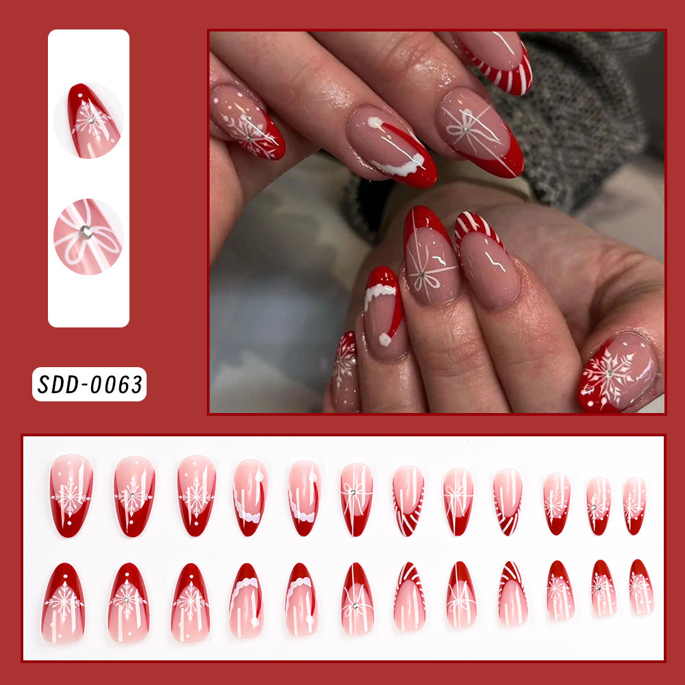 Artistic Press-On Nail Set Bowlift