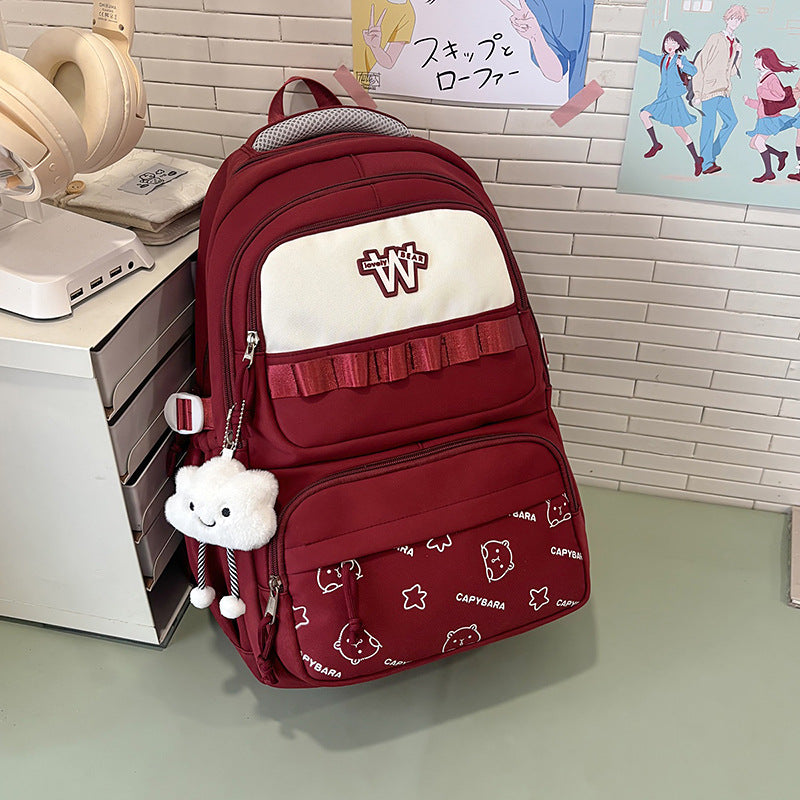 Charming Cartoon Patterned Backpack