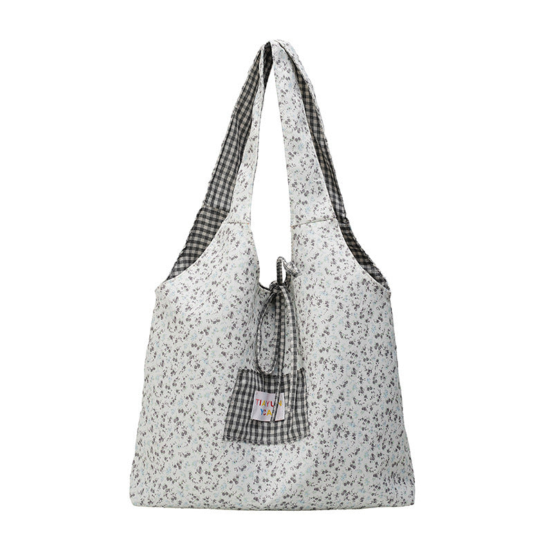 Stylish Checkered Shopping Tote Bag Bowlift