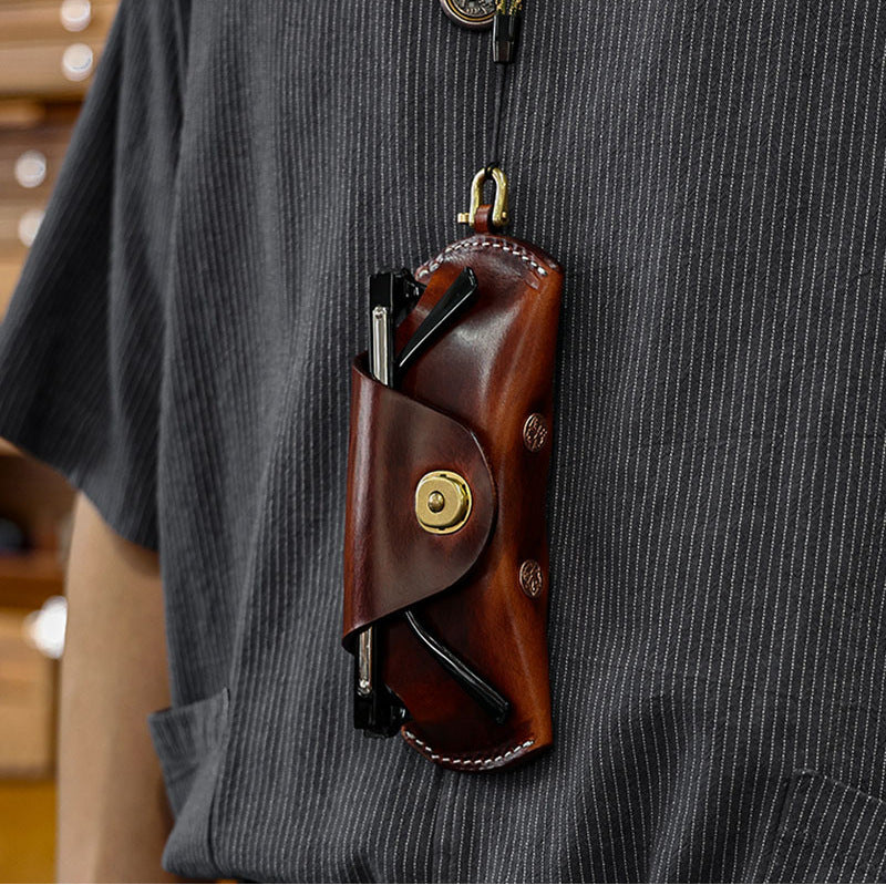 Elegant Leather Sunglasses Case Bowlift