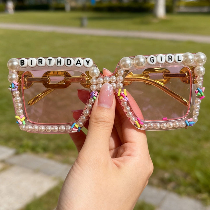 Playful Birthday-Themed Statement Sunglasses Bowlift