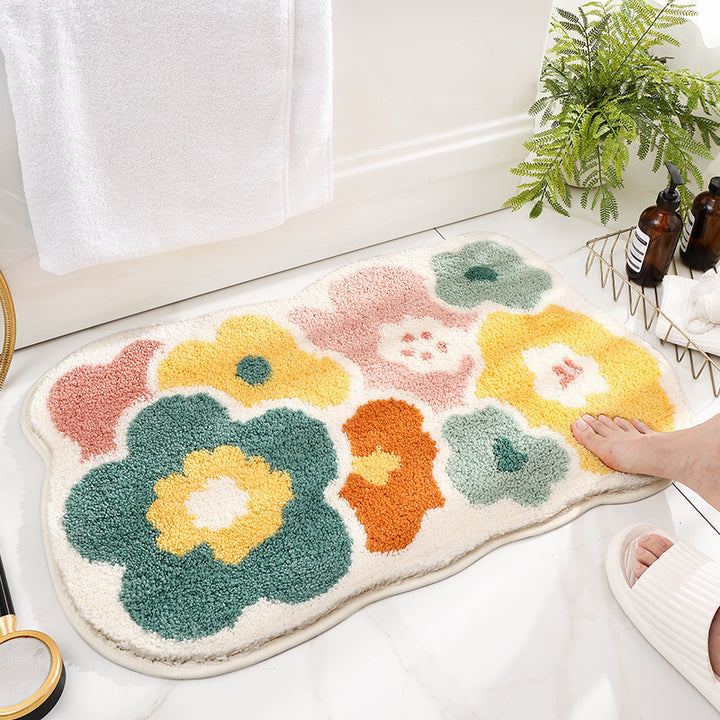 Plush Cat Theme Bath Mat