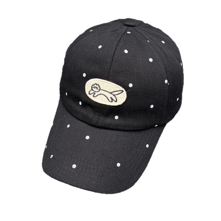 Women's Polka Dot Embroidered Baseball Cap Bowlift