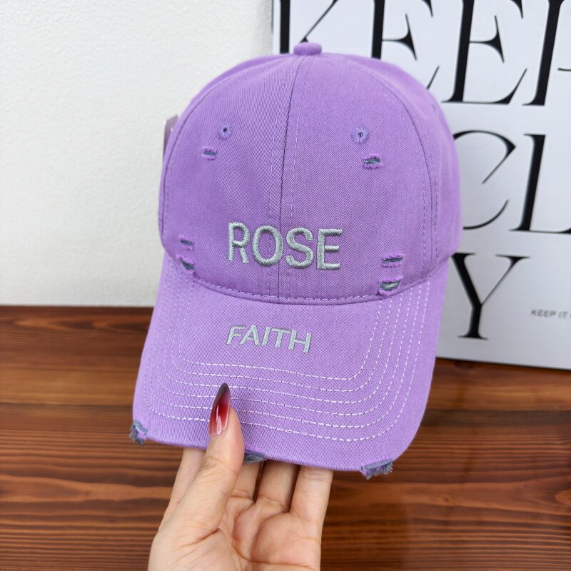 Women's Distressed Graphic Adjustable Cap Bowlift