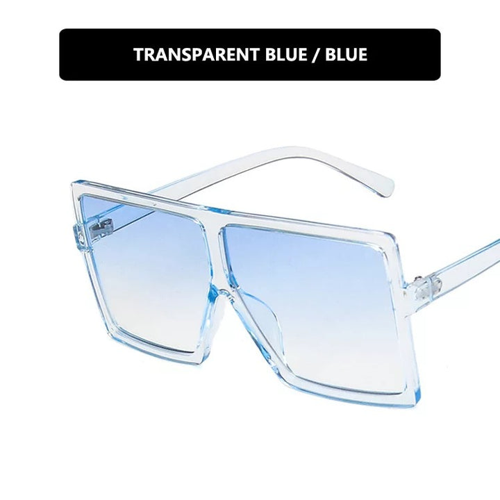 Women modern oversized sunglasses with transparent frame and stylish lenses Bowlift