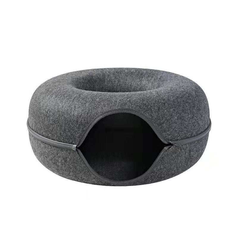 2-in-1 Donut Cat Bed Bowlift