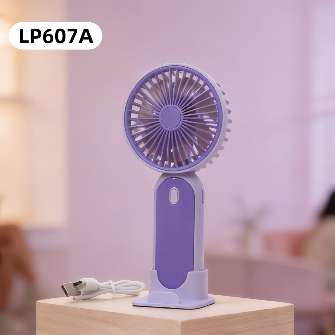 Portable Desktop Hand Fan with Multi-Stage Speed Control Bowlift