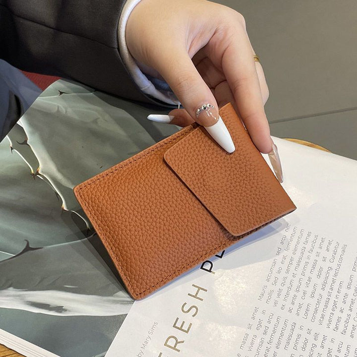Premium Textured Leather Card Holder Bowlift