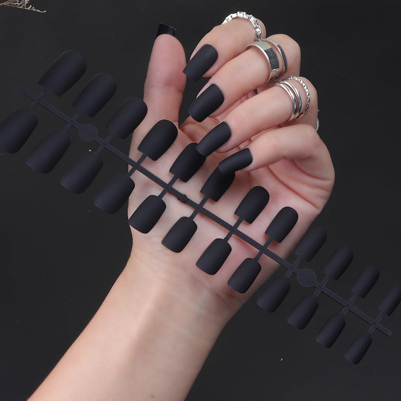 Matte Finish Long Stiletto Press-On Nails Bowlift