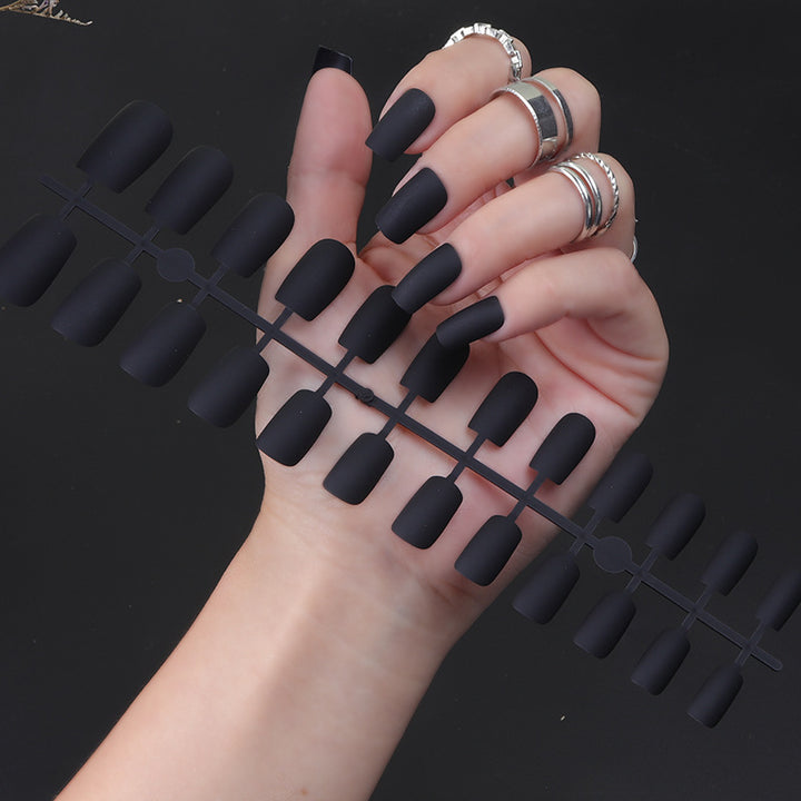 Matte Finish Long Stiletto Press-On Nails Bowlift