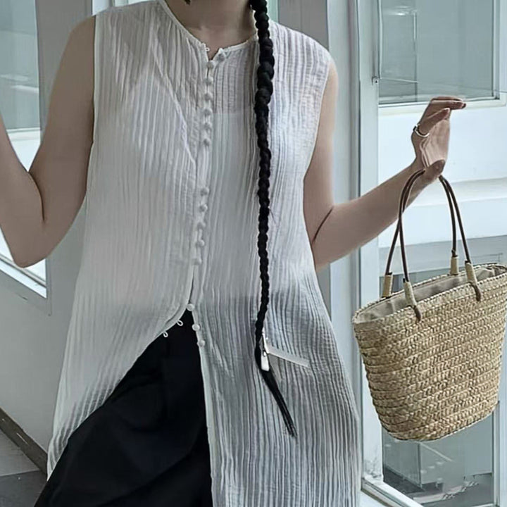 Handmade basket bag with leather handles Bowlift