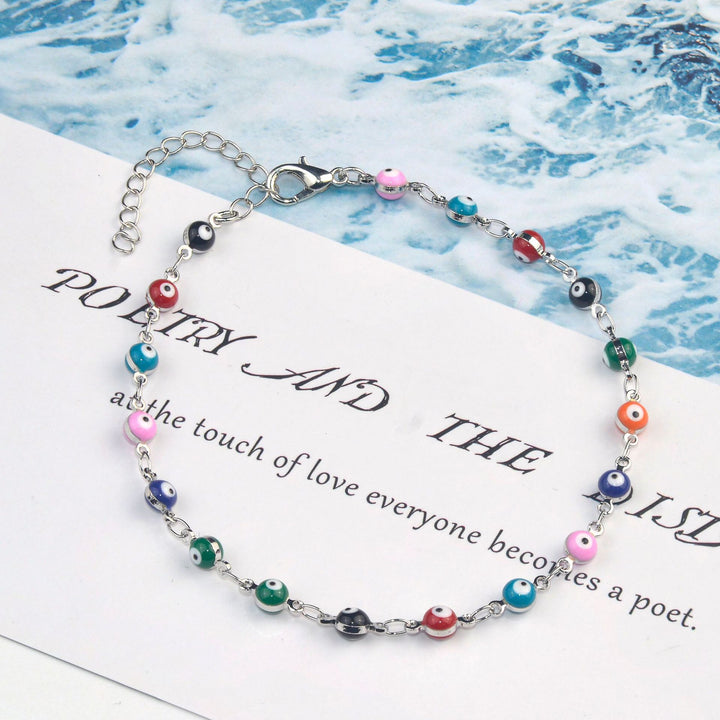 Colorful Beaded Ankle Bracelet Bowlift