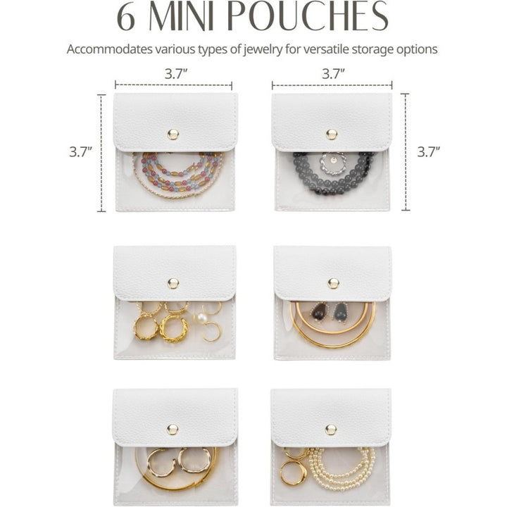 Jewelry storage bag made of high-quality material with transparent compartments Bowlift