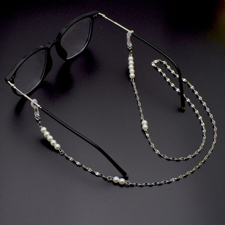 Decorative Pearl-Linked Eyewear Chain Bowlift