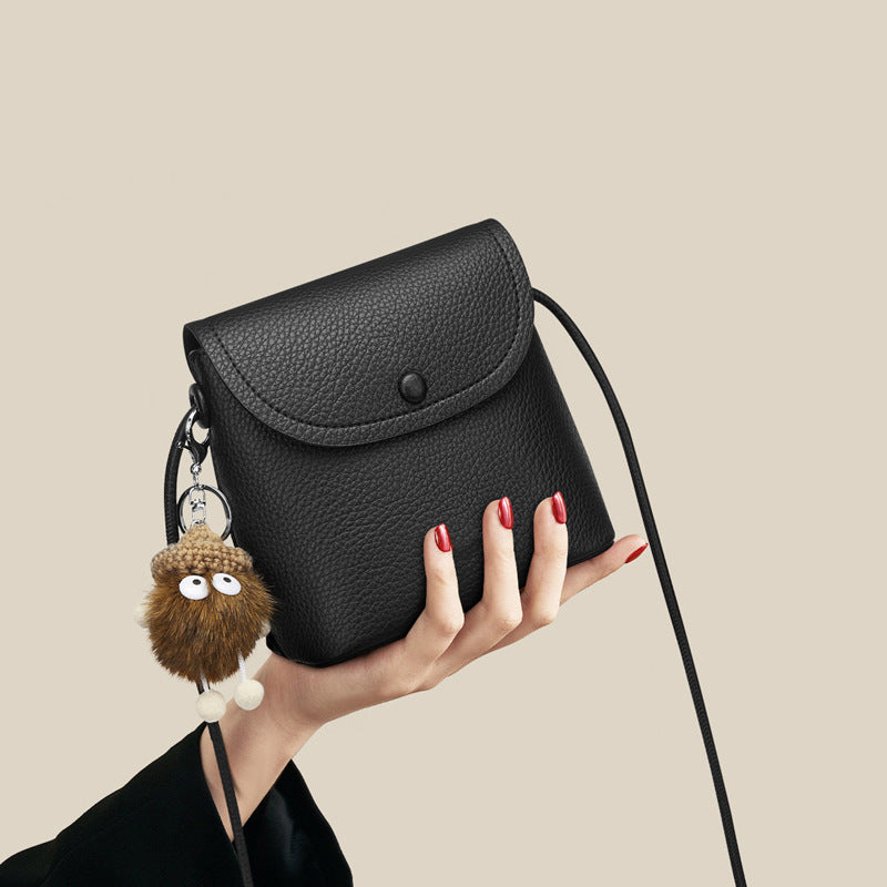 Compact Textured Crossbody Bag Bowlift
