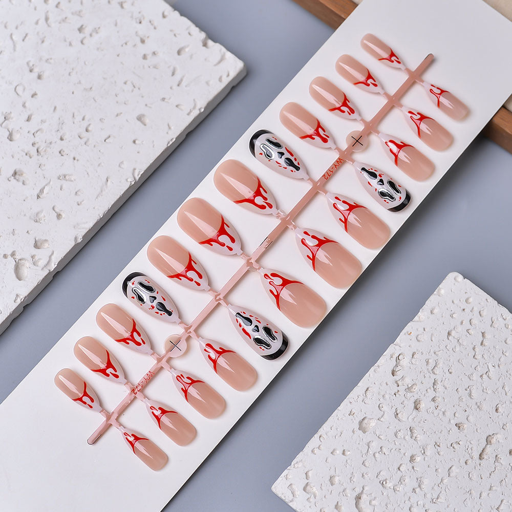 Artistic Horror-Themed Press-On Nails Bowlift