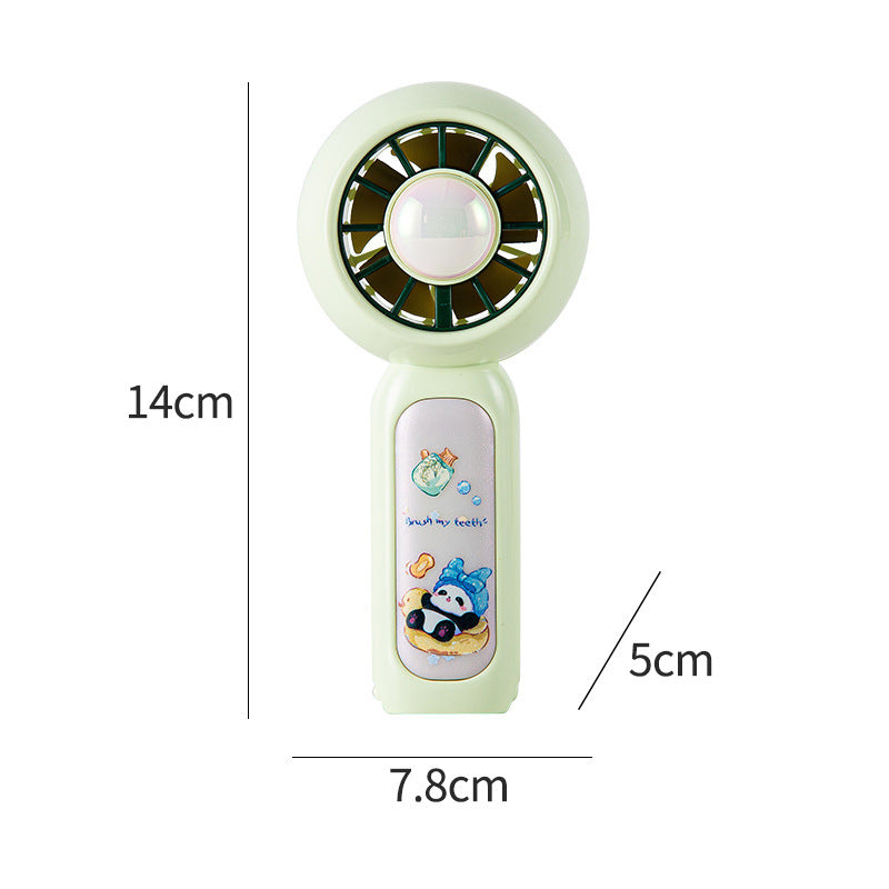 Women Portable Mini Hand Fan with Cute Panda Design Bowlift