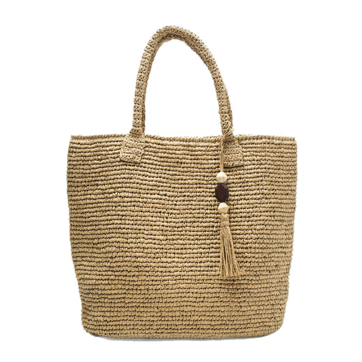 Handmade basket bag with unique fringe pendant Bowlift