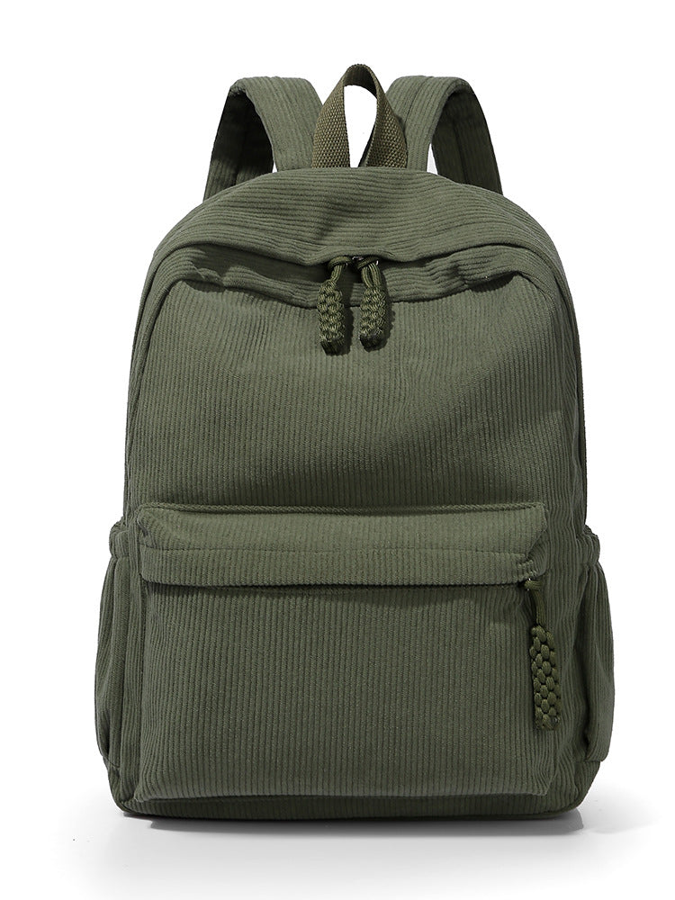 Textured Fabric Multi-Compartment Backpack Bowlift