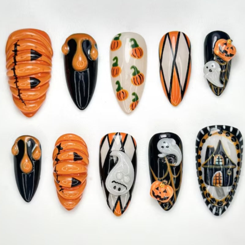 Themed Holiday Press-On Nail Art Set Bowlift