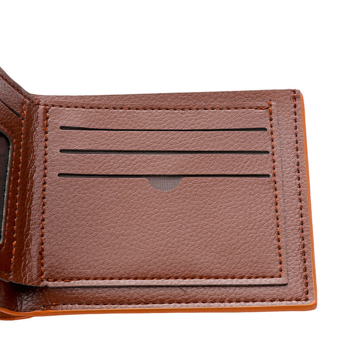 Textured Bi-Fold Leather Wallet Bowlift