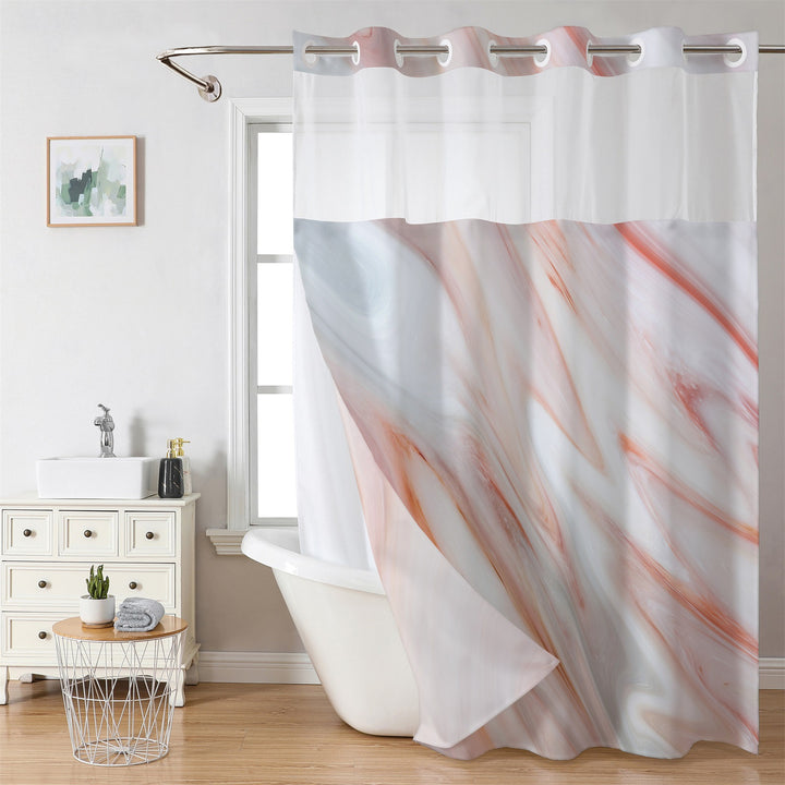 Luxury Marble Design Shower Curtain Bowlift